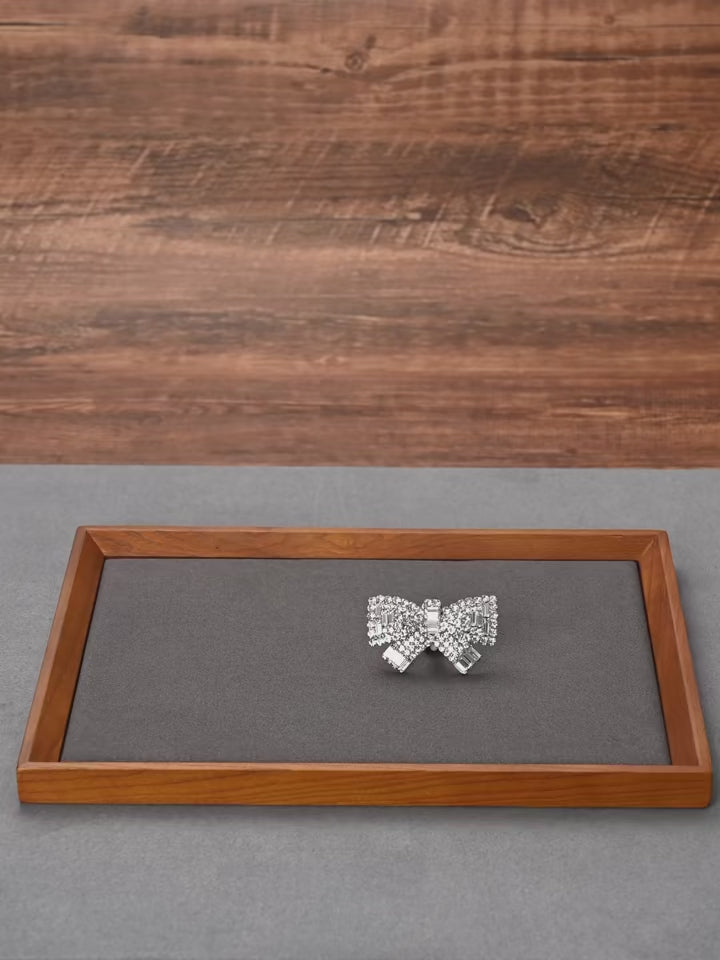 Large Solid Wood Jewelry Display Tray