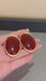 Vintage Simulated Pigeon Blood Ruby Oval Stud Earrings