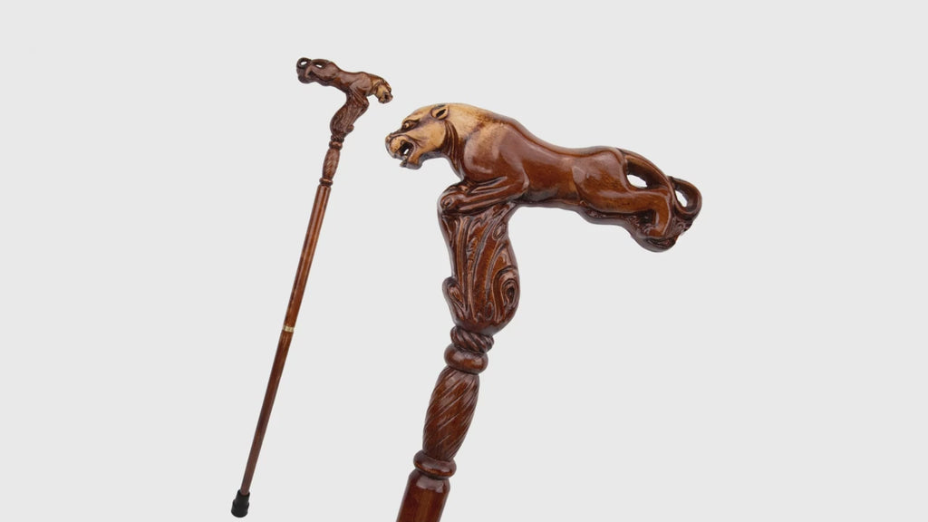 Unique folding leopard walking stick