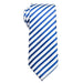 Classic White and Blue Striped Necktie for Men - Elegant Accessory for Formal Occasions