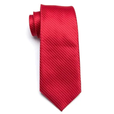 Classic Red Striped Necktie for Classy Men - Stylish Formal Accessory