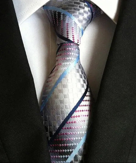 Mens Pink Striped Silk Tie for Classy Formal Occasions