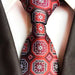 Red Silk Necktie for Men - Classy Squared Design for Formal Occasions