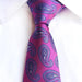 Violet Paisley Silk Necktie for Men - Elegant Formal Wear Accessory