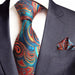 Teal Silk Paisley Tie for Classy Men Elegant Accessory for Any Occasion