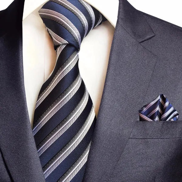 Classy Men Silk 3D Striped Tie