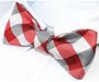 Red Checkered Silk Self-Tie Bow Tie for Classy Men