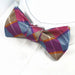 Violet Checkered Silk Self-Tie Bow Tie for Classy Men