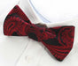 Red and Black Silk Self-Tie Bow Tie for Classy Men