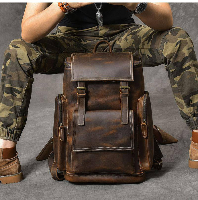 Timeless Brown Leather Backpack
