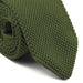 Solid Olive Green Knitted Tie for Classy Men