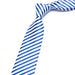 Classic White and Blue Striped Necktie for Men - Elegant Accessory for Formal Occasions