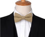 Beige Cotton Pre-Tied Bow Tie for Classy Men