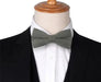 Grey Cotton Pre-Tied Bow Tie for Classy Men