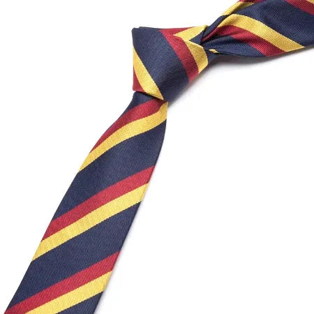 Skinny Tie in Blue Red Yellow for Classy Men