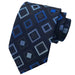 Elegant Blue Square Silk Tie for Classy Men