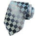 Elegant Grey Check Silk Tie for Classy Men