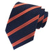 Elegant Black and Orange Silk Tie for Classy Men