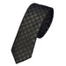 Skinny Black Checkerboard Tie for Classy Men - Stylish Accessory for Any Occasion