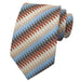 Zigzag Pattern Silk Tie for Classy Men - Elegant Accessory for Formal Occasions