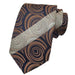 Classy Men Brown Spiral Silk Tie