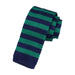 Green and Navy Blue Square Knit Tie for Classy Men