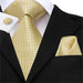 Gold Squared Silk Tie for Classy Men - Elegant Accessory for Formal Attire