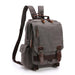 Durable Canvas Leather Waterproof Backpack