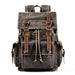 Brown Leather Casual Backpack