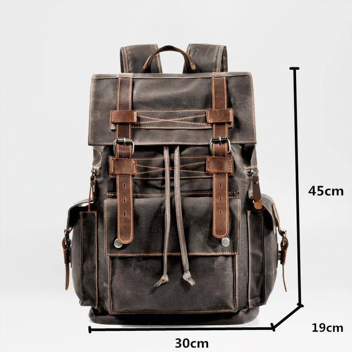 Vintage Style Leather Backpack