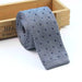 Grey Dotted Knit Tie for Men - Classy Sophisticated Accessory