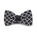 Black White Knitted Bow Tie for Classy Mens Style