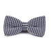 Blue and White Knitted Bow Tie for Classy Men