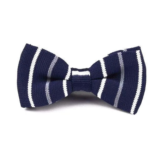 Striped Knitted Bow Tie for Men - Classy Accessory for Formal Wear