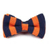 Knitted Bow Tie for Men in Navy and Orange - Classy Accessory for Any Occasion