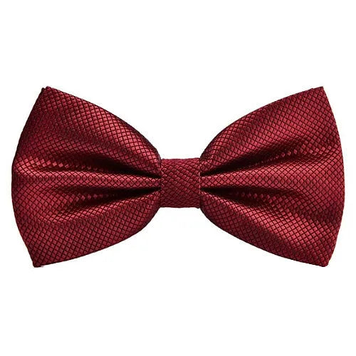 Wine Red Deluxe Pre-Tied Bow Tie for Classy Men