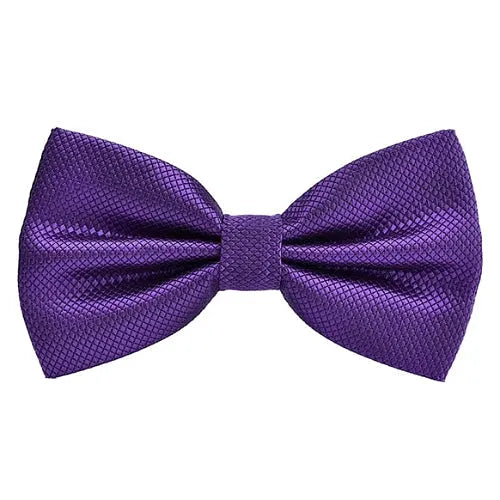 Deluxe Pre-Tied Bow Tie for Men in Elegant Purple - Classy Formal Accessory