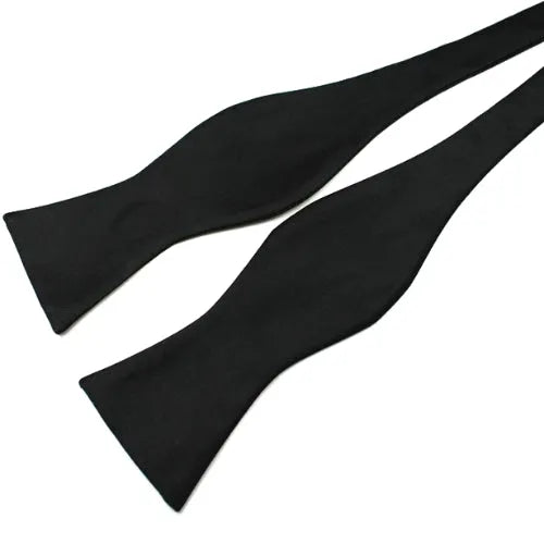 Black Silk Self-Tie Bow Tie for Classy Men