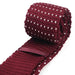 Wine Red Knitted Tie for Men Classy Dot Design