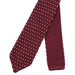 Wine Red Knitted Tie for Men Classy Dot Design
