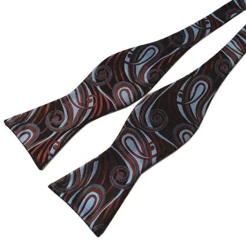 Black Silk Self-Tie Bow Tie for Men - Elegant Classy Accessory