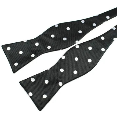 White Dotted Silk Self-Tie Bow Tie for Classy Men