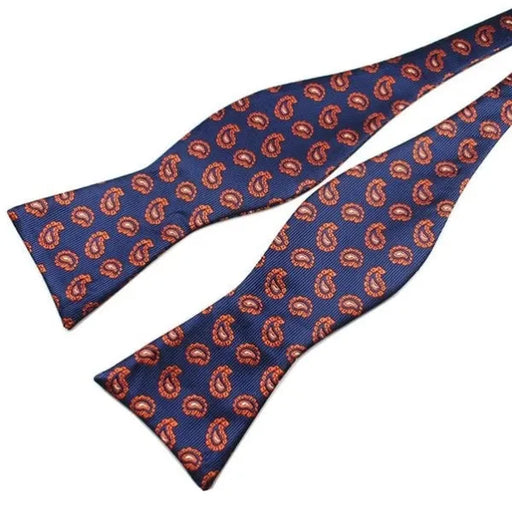 Silk Self-Tie Bow Tie for Men - Classy Fire Droplet Design