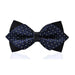 Blue Dotted Diamond Bow Tie for Men Elegant Pre-Tied Accessory