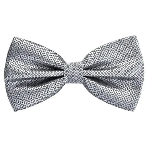 Silver Deluxe Pre-Tied Bow Tie for Classy Men - Elegant Formal Accessory