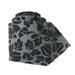 Grey and Black Floral Silk Tie for Men Elegant Accessory for Formal Attire