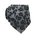 Grey and Black Floral Silk Tie for Men Elegant Accessory for Formal Attire