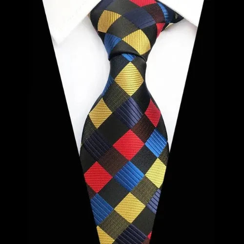 Colorful Checked Silk Tie for Classy Men