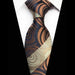 Classy Men Brown Spiral Silk Tie