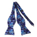 Purple Floral Silk Self-Tie Bow Tie for Classy Men